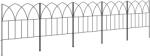 Outsunny Lot de 5 panouri de gard de grădină decorative din metal, bordură de grădină, pat de flori - dim. 205 x 45, 5 cm | Aosom Romania (844-794V00BK)