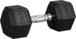 HOMCOM Ganteră de 12.5 kg Hexagonală Unică cu Mâner Antiderapant Negru | Aosom Romania (A91-020V01)