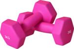 SPORTNOW Set de 2 gantere hexagonale cu mâner antiderapant pentru antrenament acasă, 2 x 3 kg, roz | Aosom Romania (A91-315V02PK)
