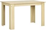 HomCom Masă de dining masă de bucătărie design modern cu placa mare pentru 2-4 persoane din lemn dim. 120L x 69l x 75H cm stejar | Aosom Romania (835-898V00AK)