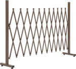 Outsunny Gard de Grădină cu Lățime Reglabilă, Gard de Grădină Multifuncțional din Metal și Aluminiu, 300x31x103, 5 cm, Maro Închis (844-138)