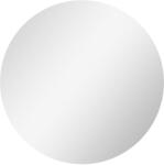 Kleankin Oglinda de Baie Rotunda cu Lumina LED in 3 Culori si intrerupatoare Touch, Ø70x3.5 cm, Transparent | Aosom Romania (834-601V00CR)