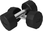 SPORTNOW Set 2 Gantere de 8 kg din Metal și Cauciuc, Set Gantere pentru Sală cu Mâner Antiderapant, 26x12x12 cm, Negru | Aosom Romania (A91-343V04BK)