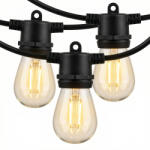 HomCom Ghirlandă cu globuri, lumini perdea RGBW, IP44 rezistentă la apă pentru decor interior și exterior | Aosom Romania (B32-008V90BK)