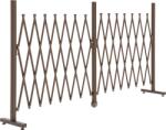Outsunny Gard Extensibil Autoportant, Grilaj Flexibil din Oțel și Aluminiu, Pliabil, 52-405 cm, Maro Închis | Aosom Romania (844-139)