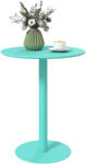 HomCom Masă de dining rotundă pentru 2 persoane Ø60 cm modernă cu bază rotundă cadru din oțel pentru interior și exterior verde | Aosom Romania (83A-244V00GN)