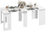 HomCom Masă de dining pliabilă, masă de dining bucătărie extensibilă pentru până la 6 persoane, pentru spații mici, sală de mese, alb | Aosom Romania (835-680V80WT)