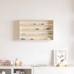 vidaXL Fa Gyűjtő Kiállítótok Barna 60x8, 5x37 cm Furnér