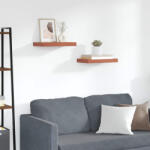 vidaXL Falpolc Falra Szerelhető 2 Pcs Piros 40 x 23, 5 x 4 cm Faanyag