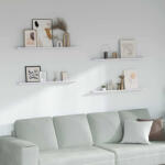 vidaXL Falpolc Polcokkal 4 Pcs Fehér Márvány 100 x 9 x 3 cm Faanyag