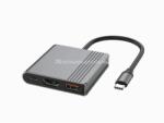 Gembird USB Type-C 3-in-1 multi-port adapter gri A-CM-COMBO3-05 (A-CM-COMBO3-05)