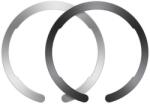 ESR HALOLOCK placă metalică autoadezivă ideală pentru 2 suporturi magnetice pentru mașină, rotundă, NEGRU/GRI (GP-113756)