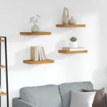 vidaXL Falpolc Falra Szerelhető 4 Pcs Barna 40 x 23, 5 x 4 cm Faanyag