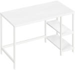 VASAGLE Íróasztal polcokkal, fehér120x60x75cm (LWD047W44)