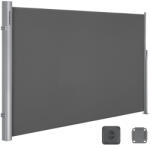SONGMICS Oldalsó terasznapellenző, belátásgátló, szürke, 280 g/m2 160 x 350 cm (GSA165G)
