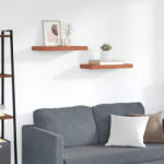 vidaXL Falpolc Falra Szerelhető 2 Pcs Piros 50 x 23 x 4 cm Faanyag