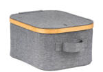 G21 Cutie de depozitare G21 24 x 30 x 15 cm, bambus cu capac, gri
