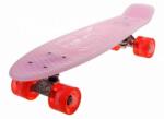 Sulov Penny board 22" BURN RIDER roz fosforescent, roți intermitente Skateboard