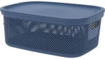 Excellent Houseware Coș de depozitare cu capac 12 l albastru