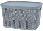 Excellent Houseware Coș de depozitare cu capac 18 l gri