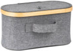 G21 Cutie de depozitare G21 30 x 15 x 15 cm, bambus cu capac, gri