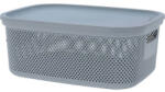Excellent Houseware Coș de depozitare cu capac 12 l gri