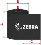 Zebra Bandă Zebra ZipShip 3200, 102mm x 450m, TTR, ceară/rășină