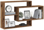 vidaXL Antik Fa Színű Szerelt Fa Fali Polc 104x20x58, 5 cm