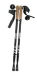 Sedco Bețe de trekking Sedco NORDIC WALKING ALU7075 negre, mărimea 65-140 cm - negru