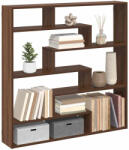 vidaXL Barna Szerelt Fa Fali Kockapolc 7 Rekeszes Színű