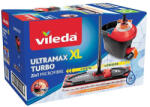 Vileda Ultramax xL Turbo Felmosó Szett Teleszkópos Nyél Vödörrel Pedálos Csavarókosár Mikroszálas Lapos Felmosó Pótfejjel - Hatékony Felmosás minden Háztartásban