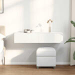 vidaXL Falipolc Fiókokkal Fehér 100x36x19 cm Műszaki Fa