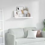 vidaXL Falpolc Falra Szerelhető Fehér Márvány 80 x 23, 5 x 4 cm Faanyag