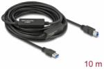 DeLock Кабел Delock USB-A мъжко - USB-B женско, USB 3.2Gen1, 10м, Черен (DELOCK-85380) - hits
