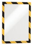 DURABLE Infokeret, A4, öntapadó háttal, DURABLE DURAFRAME SECURITY , sárga-fekete (4944130) - kellekanyagonline