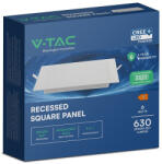 V-TAC CREE SMD süllyeszthető, műanyag IP20, négyzet LED panel 6W, CCT - SKU 104806 (104806)