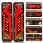 sennifar 2db Hátsó Lámpa Kombinált Led Utánfutó 12V 24V