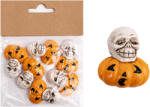  Halloweeni Dekor Figura Polirezin 3, 5 cm 6 Darab/Csomag Tökfej (QX047000)