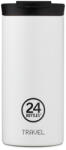  24Bottles Travel Tumbler 600 ml Rozsdamentes Acél Bögre Ice White (24B554)