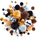  DP Craft Pompon 1-5 cm 56 Darab/Csomag Állat Minták (KSPO011)