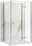 Rea Atlas, zuhanykabin 100 (ajtó) x 80 (fal), jobb oldali, 6 mm-es átlátszó üveg, króm profil, KPL-K4765 (KPL-K4765)