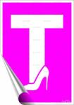 Információs matrica, 25x17, 5 cm, tanuló vezető T betű, női, pink (221 - 610) - fodicoaruhaz