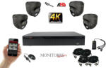 Monitorrs Security - 4k AHD kamerarendszer 4 kamerával 8 Mpix GD - 6038K4