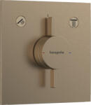Hansgrohe DuoTurn E, rejtett csaptelep 2 készülékhez, szálcsiszolt bronz, HAN-75417140 (HAN-75417140)