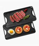 VEVOR 20x10 hüvelykes megfordítható grill lap, előfűszerezett Bbq serpenyő, öntöttvas, fekete (SMJP2010)