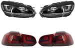 KITT Első Lámpa VW Golf 6 VI 08-13 Golf 7 3D LED Nappali Menetfény (DRL) U-Design dinamikus irányjelyző, hátsó lámpával teljes LED R20 Kompatibilis: Volkswagen Golf VI 6 (2008-2013) Nem kompatibilis (COHLV