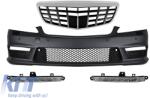 Front A Design bumper type S63, S65 with black lacquer grille suitable for Mercedes S-Class W221 2006-2013 with daytime running lights (ABMEFX6009828)