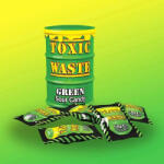 Toxic Waste Zöld hordós extra savanyú cukorka 42g