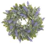  Coronita verdeata artificiala+lavanda pentru decoratiuni florale (8568)