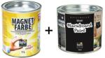 MagPaint Combo Vopsea Magnetica+ Vopsea Cu Efect De Tabla De Scris Neagra (8717438070995+8717438072661)